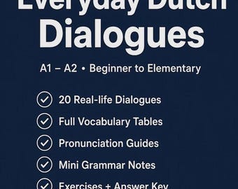 Niederländische Alltagsdialoge A1-A2: 20 Gespräche aus dem echten Leben (PDF zum Ausdrucken)