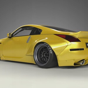 Nissan 350Z Achterbumper Spoiler Diffuser 3-delig