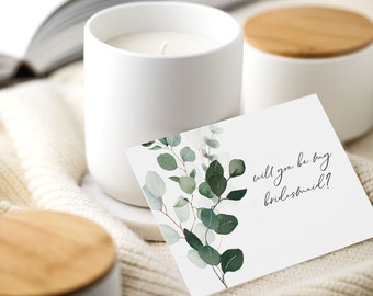 Eucalyptus Wedding Bridesmaid Proposal, Maid of Honor Gift, Will You Be My Bridesmaid, Maid of Honor Proposal Box Gift Idea