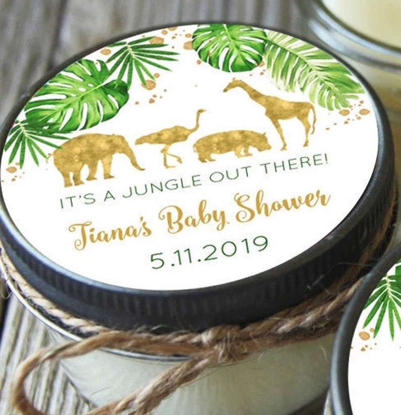 Set of 12 4 Oz Safari Baby Shower Favor Candle//jungle Etsy