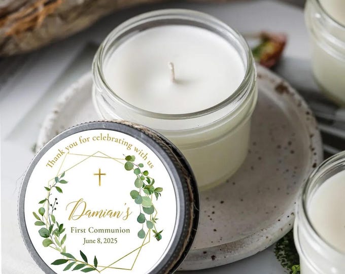 Featured listing image: Baptism Candle Favors: Set of 6, First Communion Favors