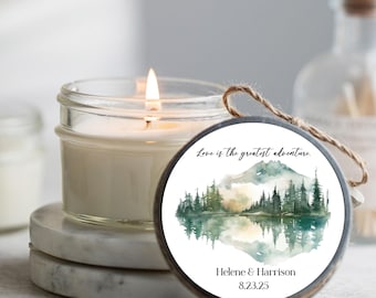 Set of 6 Adventure Wedding Favors, Bridal Shower Favors, Forest Wedding Favor, Outdoors Themed Gifts Made in Montana, Soy Candle Favors