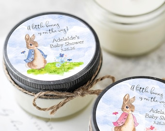 Peter Rabbit Baby Shower Candles: Personalized Storybook Bunny Favors (Set of 6)