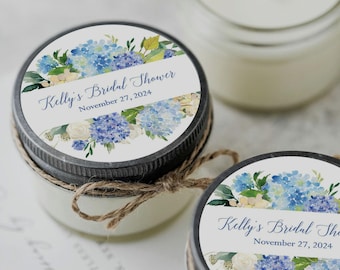 12 pcs Soy Candle Favors, Hydrangea Bridal Shower Favor, Hydrangea Wedding Favor, Hydrangea Favor