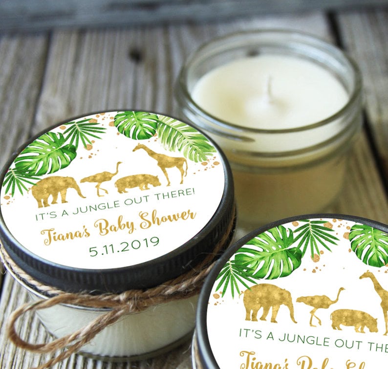 safari candles baby shower
