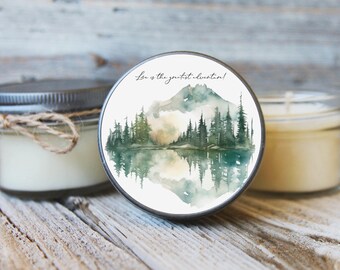 12 pcs Mountain Wedding Shower Candle Favors, Bridal Shower Favors, Forest Wedding Favor, Outdoor Wedding Shower, Favors Made in Montana