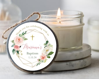 Set of 12  Soy Candle Favors, First Communion Favors, Girl Baptism, Girl Communion Favor, Confirmation, Primera Comunión, Mi Bautizo