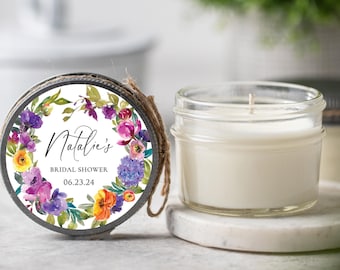 12 pcs Love is in Bloom Bridal Shower Soy Candle Favors, Bridal Shower Favors, Bridal Shower Gift, Wedding Favor, Wedding Shower