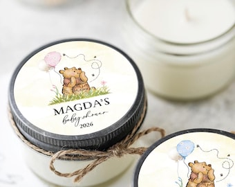 Set of 12 Classic Winnie the Pooh Candle Favors, Winnie the Pooh Baby Shower, Vintage Winnie the Pooh, Party Favors, A little honey