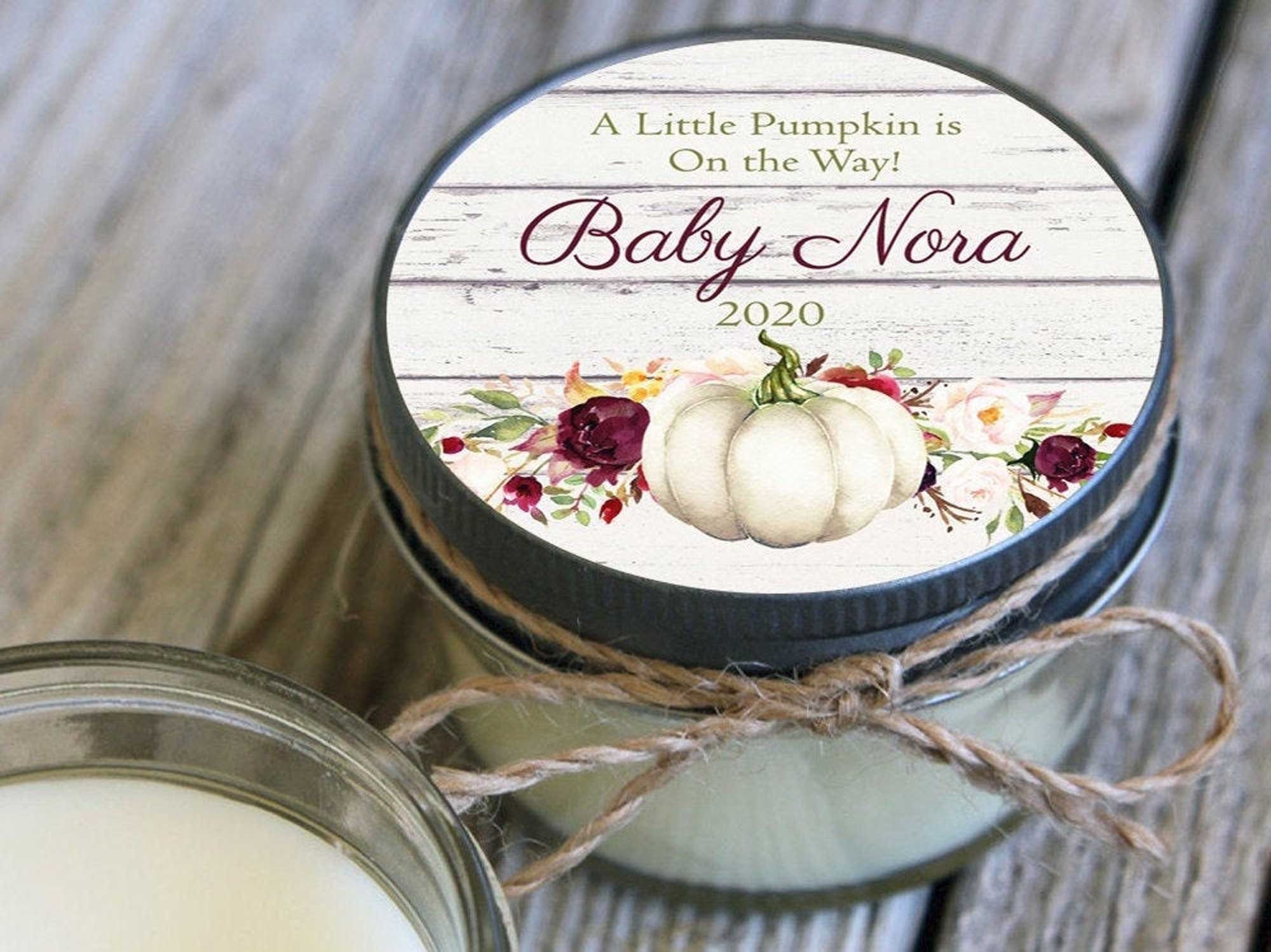 little pumpkin baby shower favors