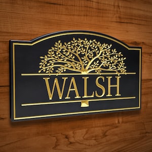 SIGN154 16&quot; x 9&quot; x 3/4&quot; Engraved Walnut/Willow Tree Sign, Custom Carved Wood Sign, House Warming - Anniversary Gift