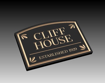 SIGN121 14-1/2&quot; x 10&quot; x 3/4&quot; Engraved House Name Sign, Custom Carved Wood Sign, House Warming - Anniversary Gift