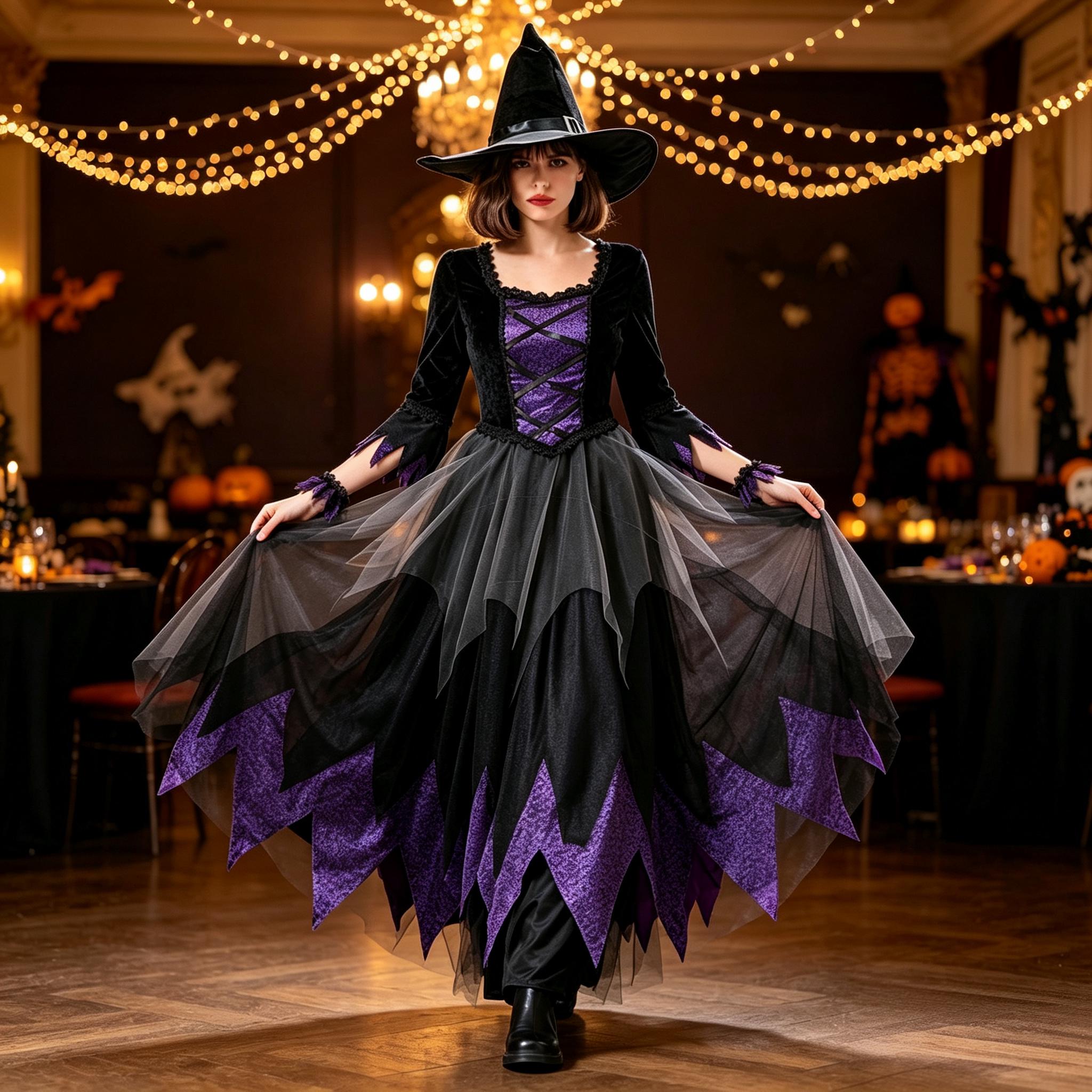 cute witchy dresses Black Witch Dress cute modern witch outfit The sleeves are made Size:42 - Made-to-Order Johnny Strapless Corset Bodice Velvet