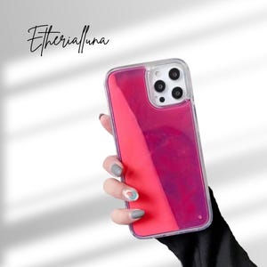 Sött Glow Dark Bling Glitter Lysande Kviksandsskal till iPhone 17 16 15 14 13 12 11 Pro Max Plus