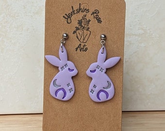 Lilac Sky Bunny Drop Earrings