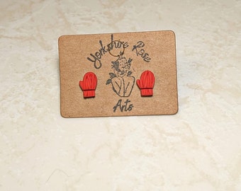 Red Mitten Stud Earrings