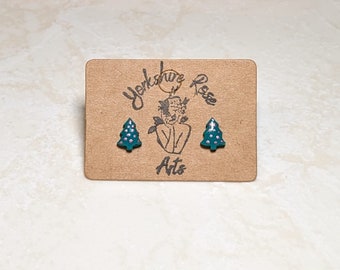 Dotty Christmas Tree Stud Earrings