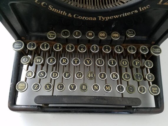 Antique Lc Smith Corona 8 12 Typewriter Display Only Prop Decor Repair Industrial Decor