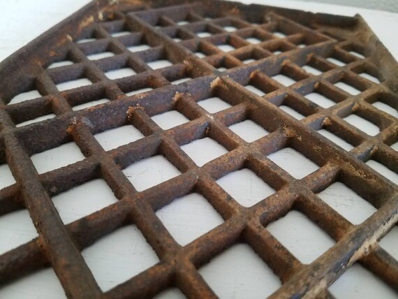 Vintage Metal Grates Floor Grate Rectangular Design Cast Metal Home Or Office Decor