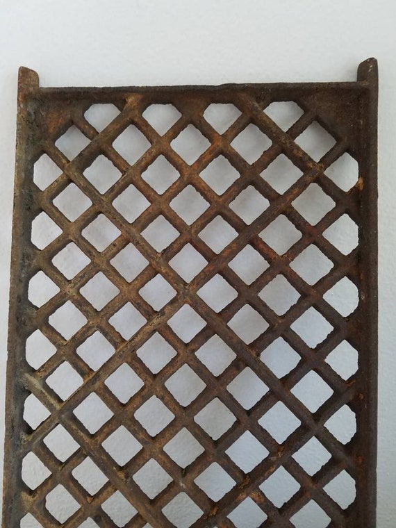 Vintage Metal Grates Floor Grate Rectangular Design Cast Metal Home Or Office Decor