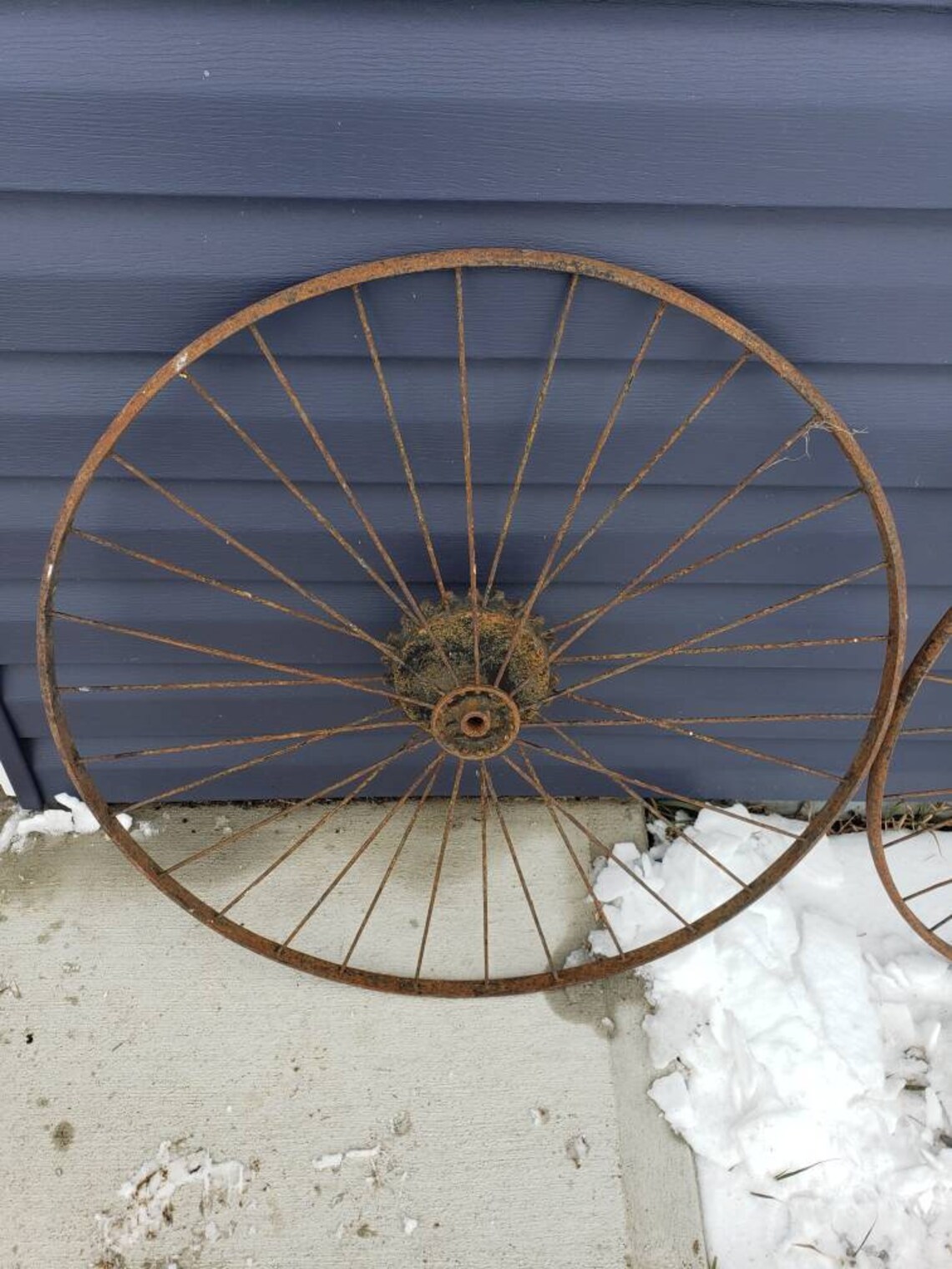 Antique Metal Spoked Wheels With Cogs Industrial Farmhouse Etsy