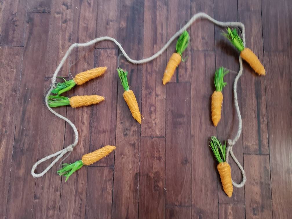 Carrot Decor Easter Carrots Wall Hanging/ Door Swag Grass Etsy