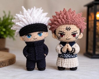Häkelanleitung für ein Fantasy-Amigurumi-Puppenpaar, Twilight Mystic Duo (PDF)