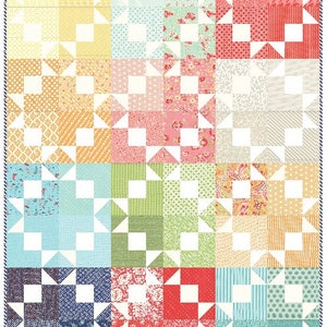 PDF Pattern for Glow Throw Single Twin Patchwork Quilt. Modern Classic Handmade Quilt instruction make yourself image 2