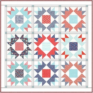 PDF Pattern for Dawn Throw Double Queen Patchwork Quilt. Modern Classic Handmade Quilt instruction make yourself image 2