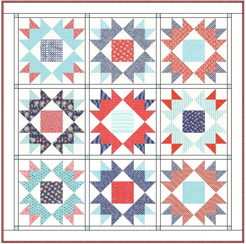 PDF Pattern for Dawn Throw Double Queen Patchwork Quilt. Modern Classic Handmade Quilt instruction make yourself image 2