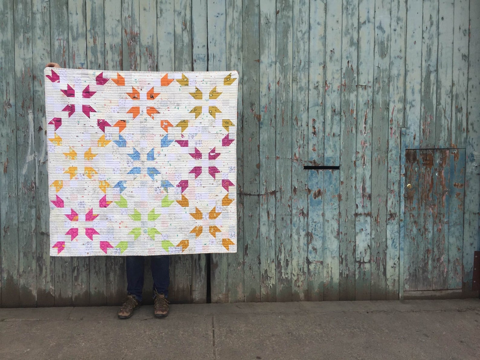 PDF Pattern for 'jubilee' Throw Size Scrappy Patchwork Quilt - Make ...