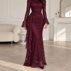 formal dresses for women long sleeve Women's Floral elegant formal dresses