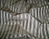 SCALAMANDRE SHIRRED STRIPE Silk Taffeta Fabric 21 Yards Platinum Silver Gray