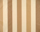SCALAMANDRE CLASSIC STRIPE Silk Taffeta Warp Stripe Fabric 10 Yards Tan Cream