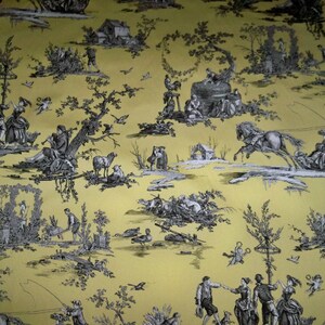 LEE JOFA KRAVET Romantic Fragonard Toile De Jouy Fabric 10 Yards Yellow Multi image 2