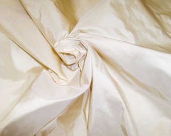 SCALAMANDRE SOTTO VOCE Silk Taffeta Fabric 10 yards Cream
