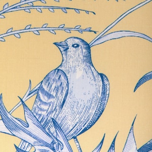 BRUNSCHWIG & FILS Birds And Thistle II Cotton Fabric 10 Yards Sun