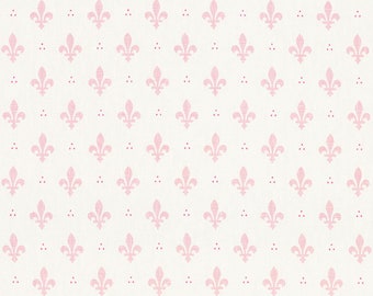 SCHUMACHER FLEUR De LIS Linen Fabric 10 Yards Blush