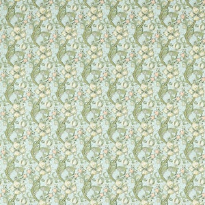 KRAVET Clarke & Clarke Scrolling Lilies Floral Sketch Cotton Fabric 10 Yards Apple Blush
