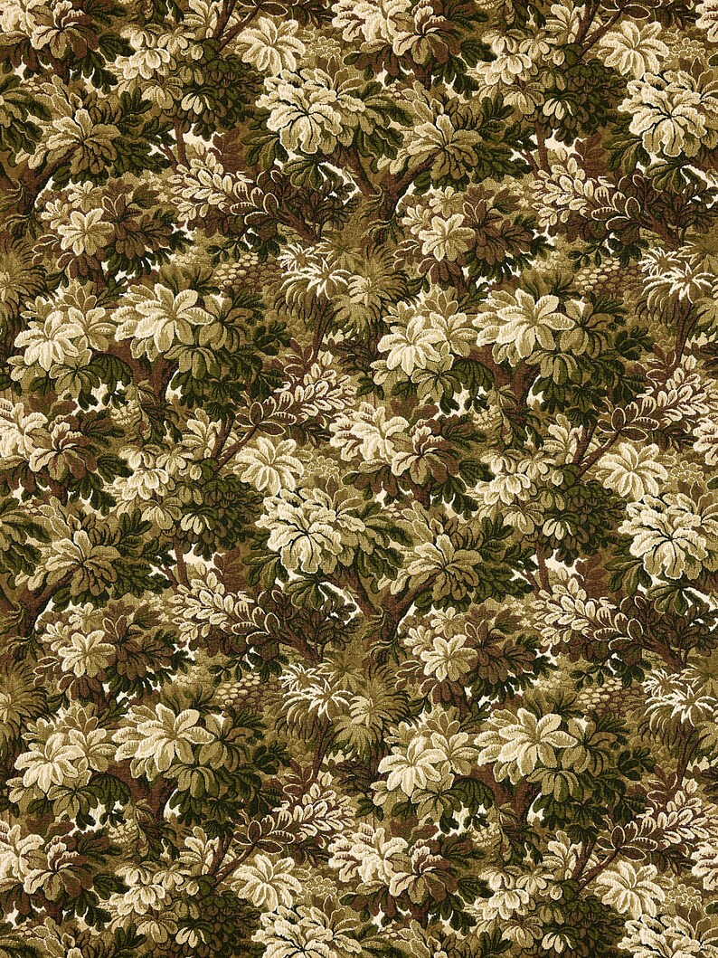 SCALAMANDRE Verdure Tapestry Deep Lush Foliage Fabric 10 Yards Moss image 4