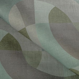 LEE JOFA Kelly Wearstler Colonnade Modern Abstract Linen Fabric 10 Yards Jadestone