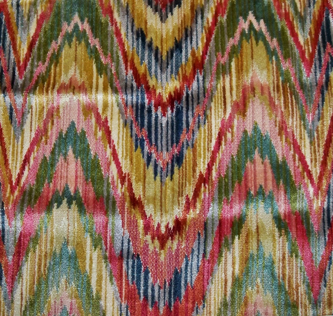 CLARENCE HOUSE Exclusive TALCY Flame Stitch Zig Zag Velvet - Etsy