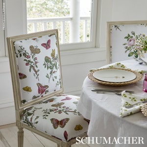 SCHUMACHER Strolling Butterflies Chintz Cotton Fabric 10 Yards Blush