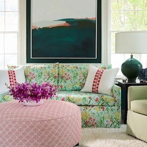 SCALAMANDRE Classic Lanai Outdoor Multicolored Floral Tropical Vibe Fabric 10 Yards Passion Fruit