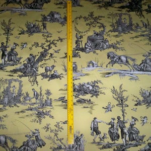 GP&J BAKER Romantic Fragonard Toile De Jouy Fabric 10 Yards Yellow Multi image 3