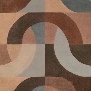 LEE JOFA Kelly Wearstler Colonnade Modern Abstract Linen Fabric 10 Yards Cinnabar