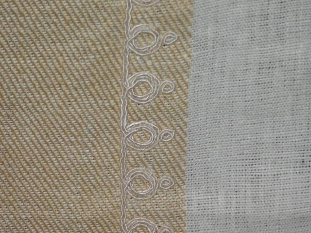 Lot De Tissu Cowtan And Tout Lin Rayé Beige - 10 Yards - NEUF, Made In Italy