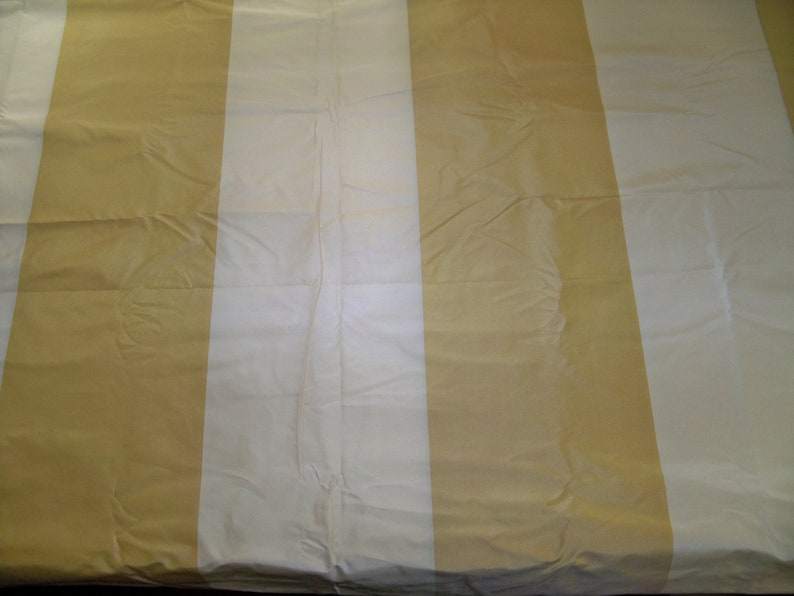 PINDLER CIELO STRIPES Silk Taffeta Fabric 6 Yards Cream Gold