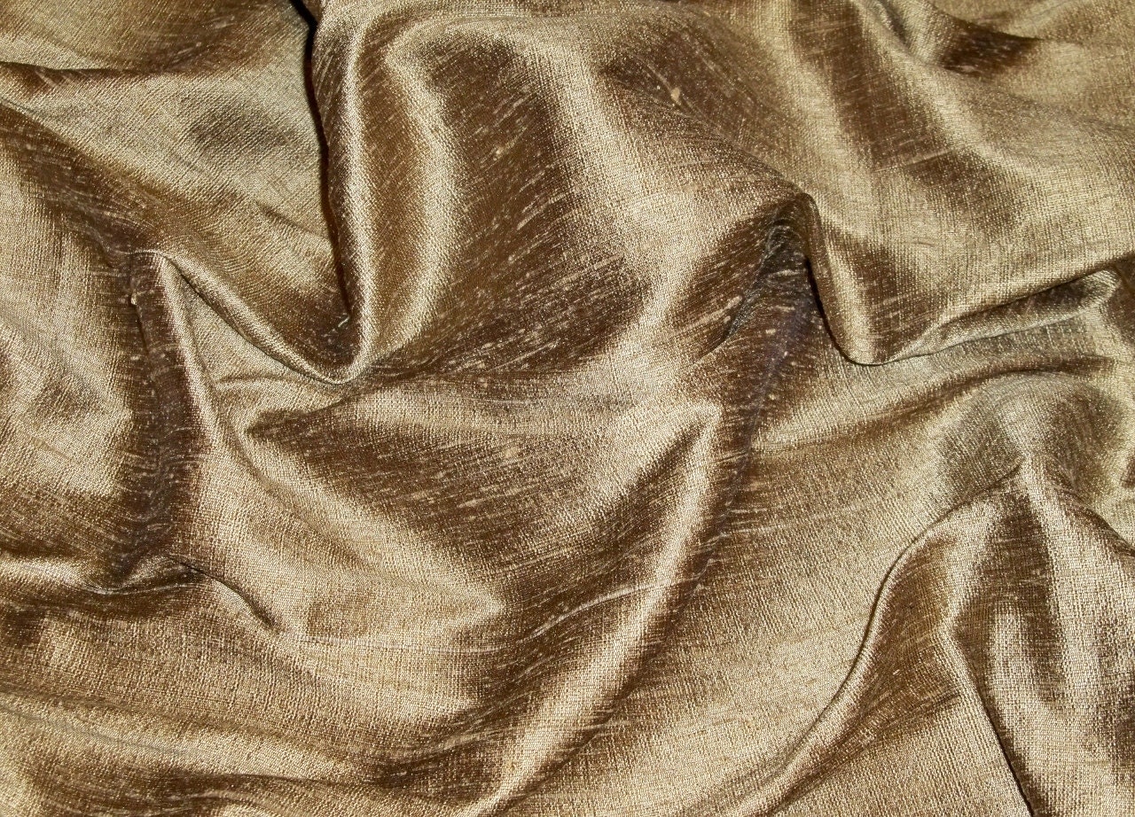 SILK LOOM Inc. ANTIGUA 3 Ply Raw Silk Fabric 10 Yards Antique Gold Etsy