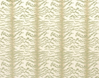 COWTAN TOUT Rajah Tiger Velvet Fabric 10 Yards Sage